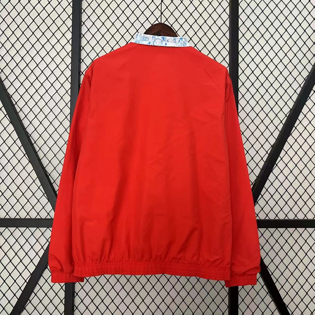 Portugal Reversible Windbreaker Jacket - White/Red