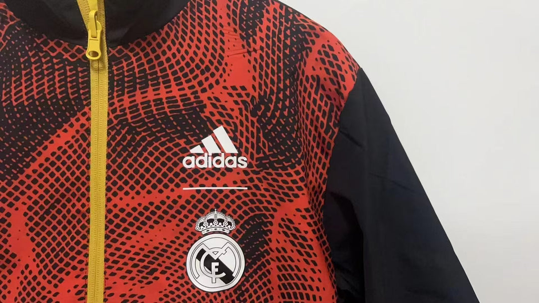 Real Madrid Reversible Windbreaker Jacket - Orange/Yellow