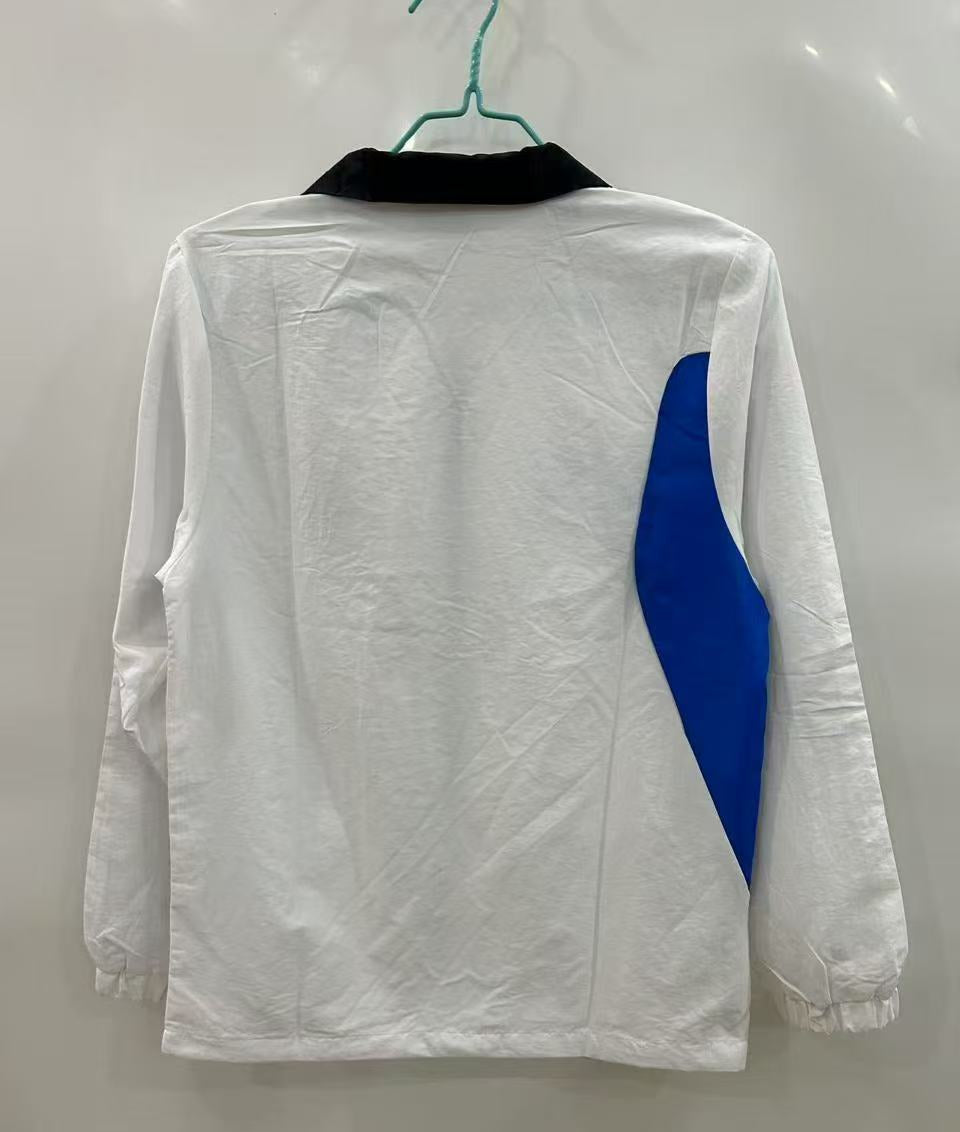Barcelona Windbreaker Jacket - White/Blue
