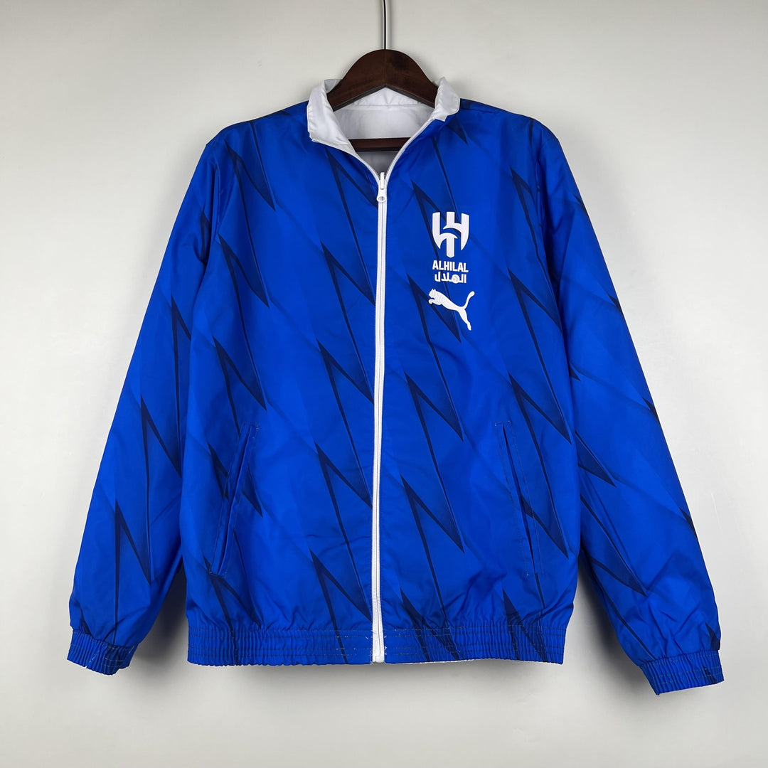 Algeria Reversible Windbreaker Jacket - Blue/White II