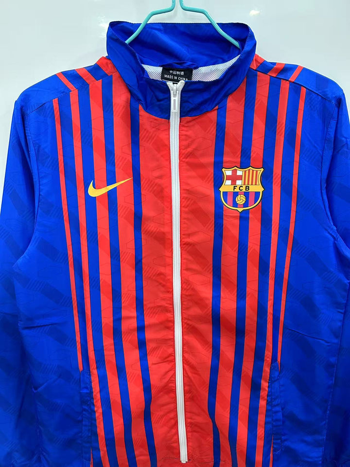 Barcelona Windbreaker Jacket - Blue/Red