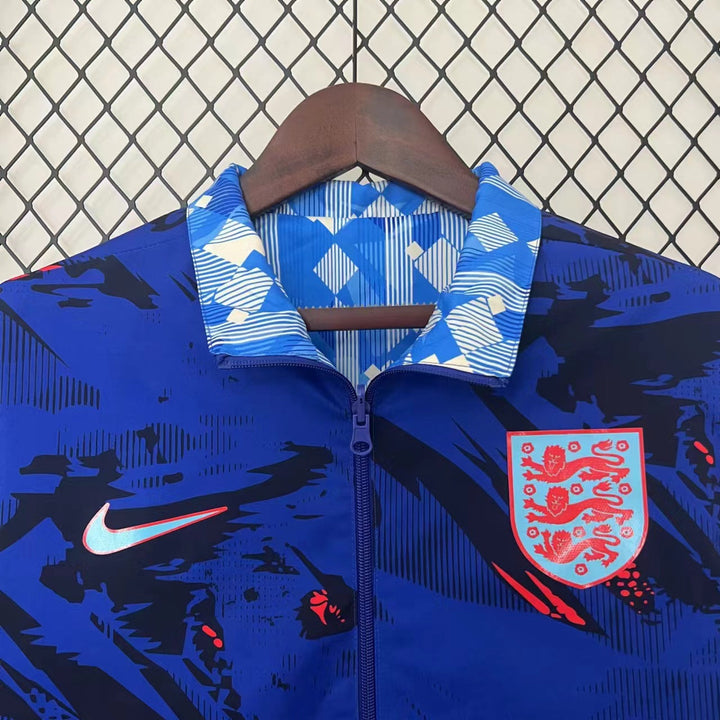 England Blue Reversible Windbreaker Jacket - Blue