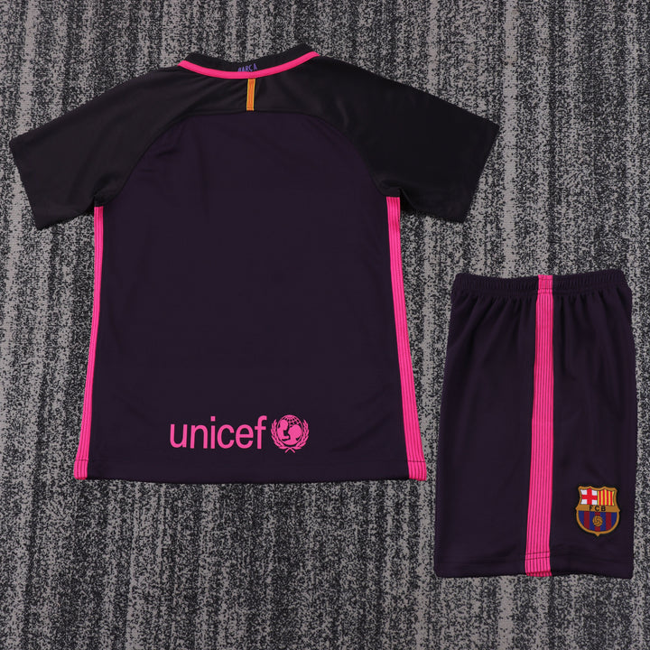 Barcelona 16/17 Children's Away Retro Set