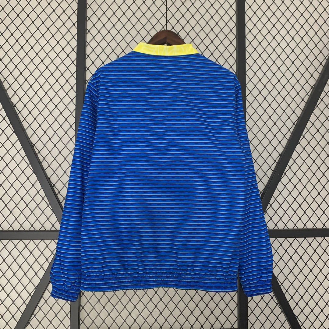 Brazil Reversible Windbreaker Jacket - Yellow/Blue