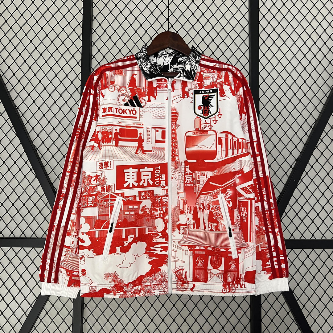 Japan Reversible Windbreaker Jacket - Red/Black