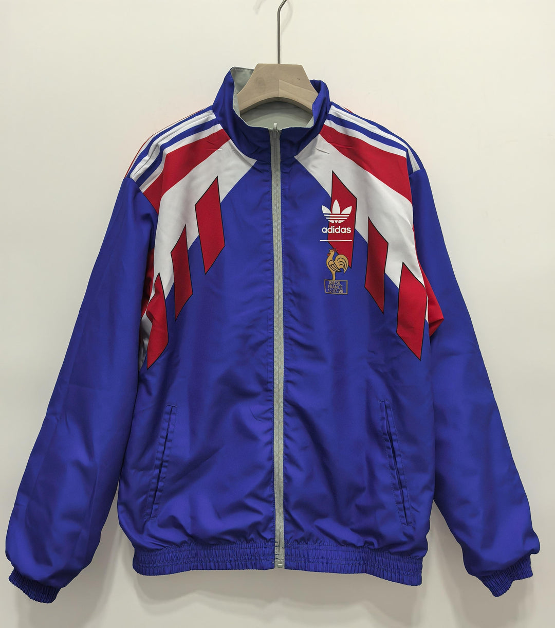 France 1990/91 Reversible Windbreaker Jacket - Blue/Gray