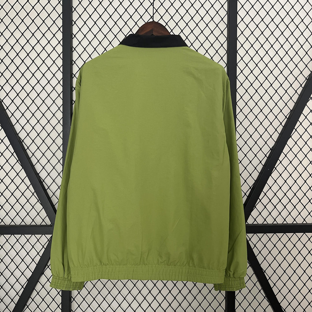 Turkey Reversible Windbreaker Jacket - Moss Green/Blue