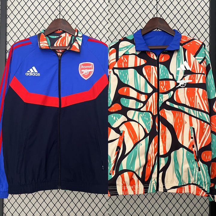 Arsenal 2024/25 Reversible Windbreaker Jacket - Navy Blue/Off-White