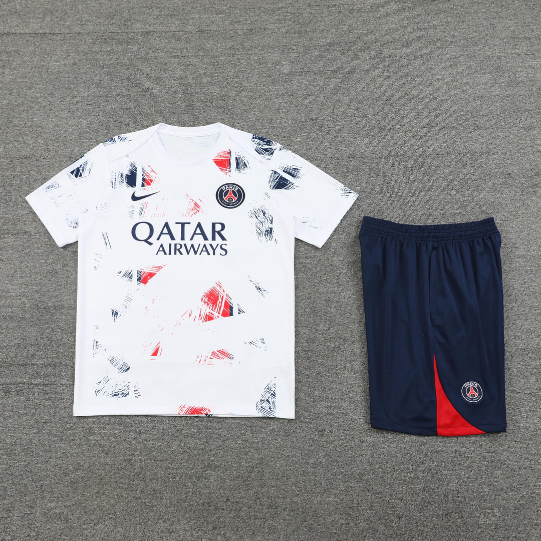 PSG 2024/25 Training Kit - White/Navy Blue