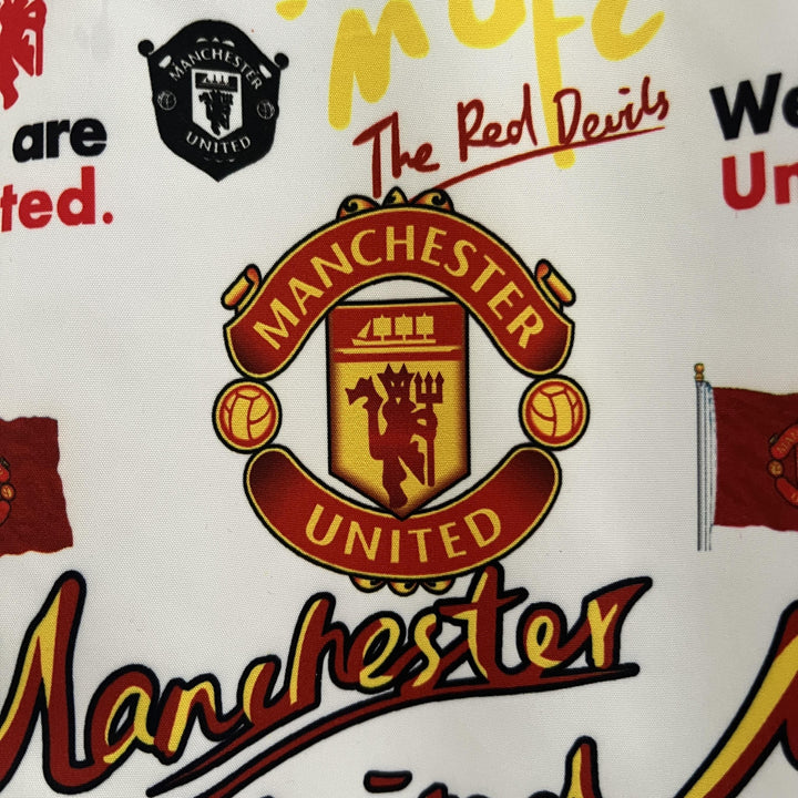 Manchester United Reversible Windbreaker Jacket - White/Black