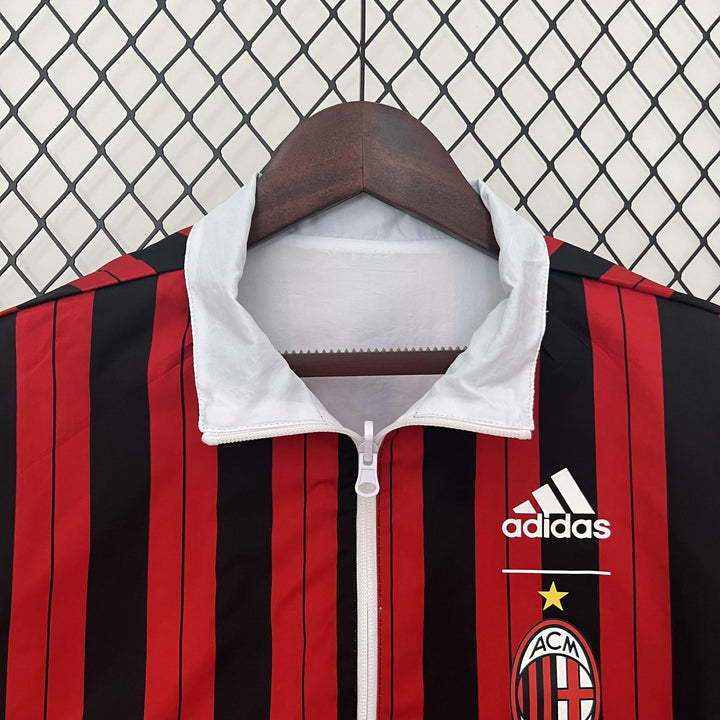 AC Milan Reversible Windbreaker Jacket - Red/White