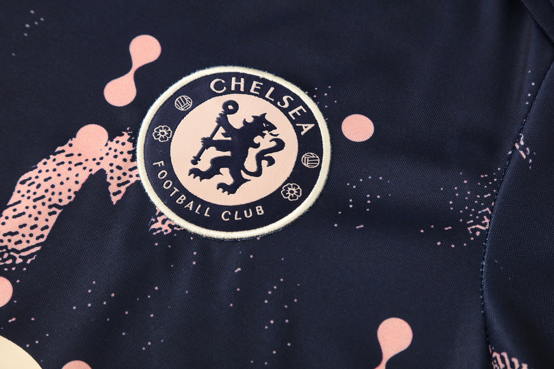 Chelsea 2025/26 Training Kit - Navy Blue/Salmon