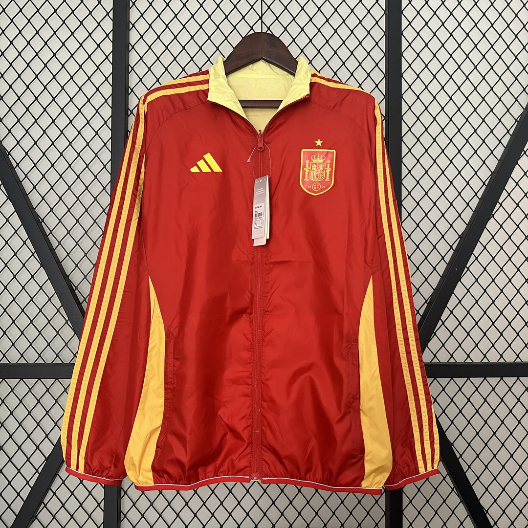 Spain Reversible Windbreaker Jacket - Yellow/Red