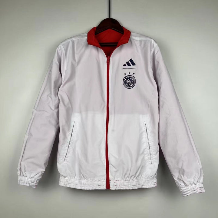 Ajax Reversible Windbreaker Jacket - Red/White