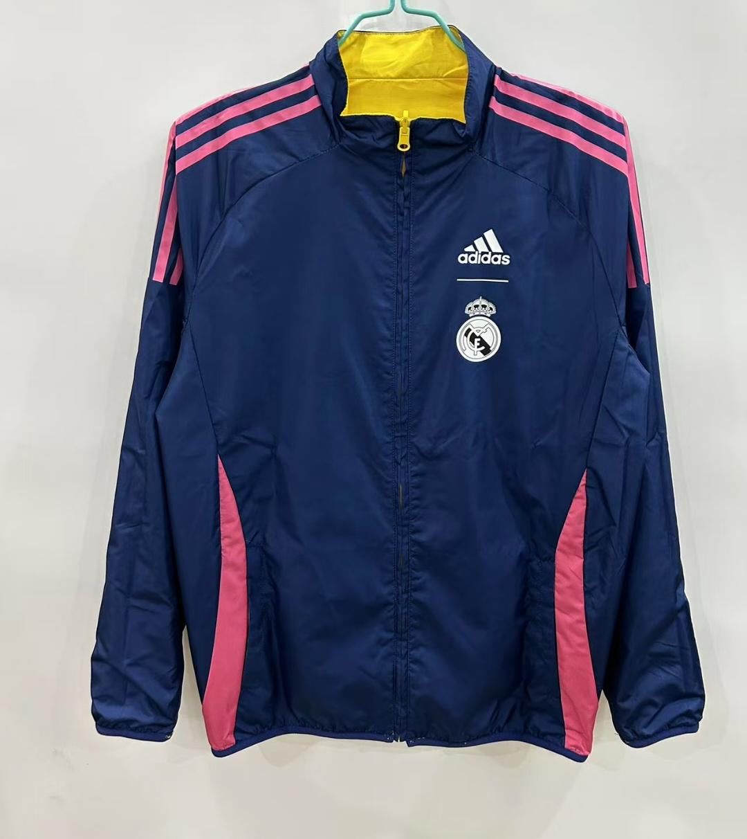 Real Madrid Windbreaker Jacket - Navy Blue/Pink