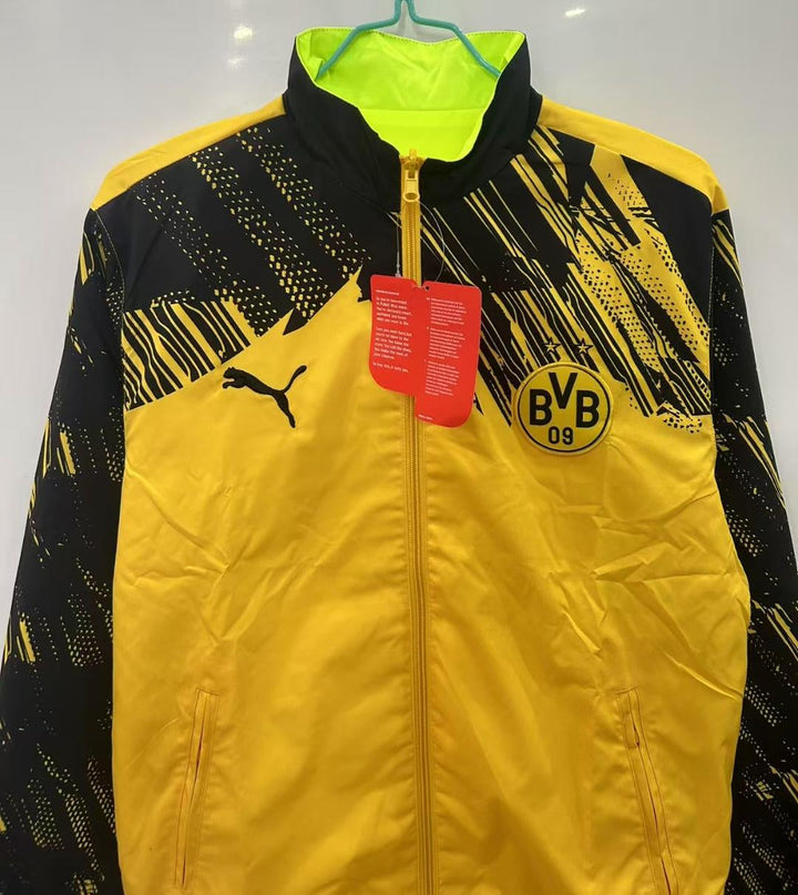 Borussia Dortmund Reversible Windbreaker Jacket - Black/Yellow