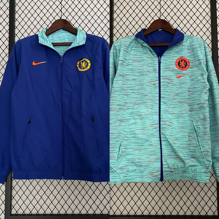 Chelsea Reversible Windbreaker Jacket - Blue/Turquoise