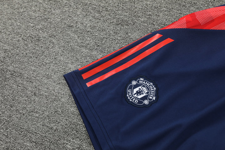 Manchester United 2024/25 Training Short - Navy Blue/Orange