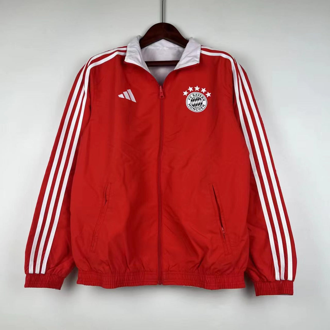 Bayern Munich Reversible Windbreaker Jacket - Red/White
