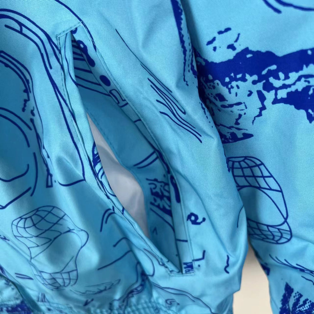 Juventus Reversible Windbreaker Jacket - Light Blue
