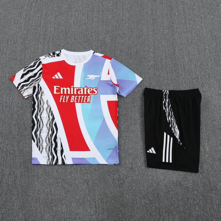 Arsenal 2025/26 Training Kit - Red/Light Blue