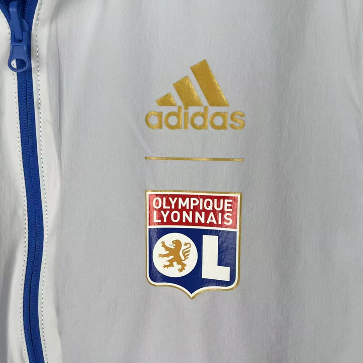 Lyon Reversible Windbreaker Jacket - Dark Blue/White