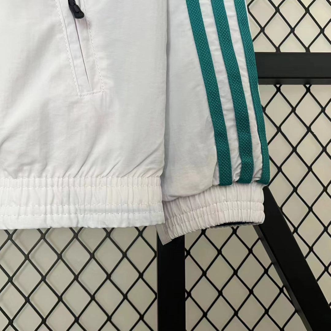 Real Madrid Reversible Windbreaker Jacket - White/Turquoise
