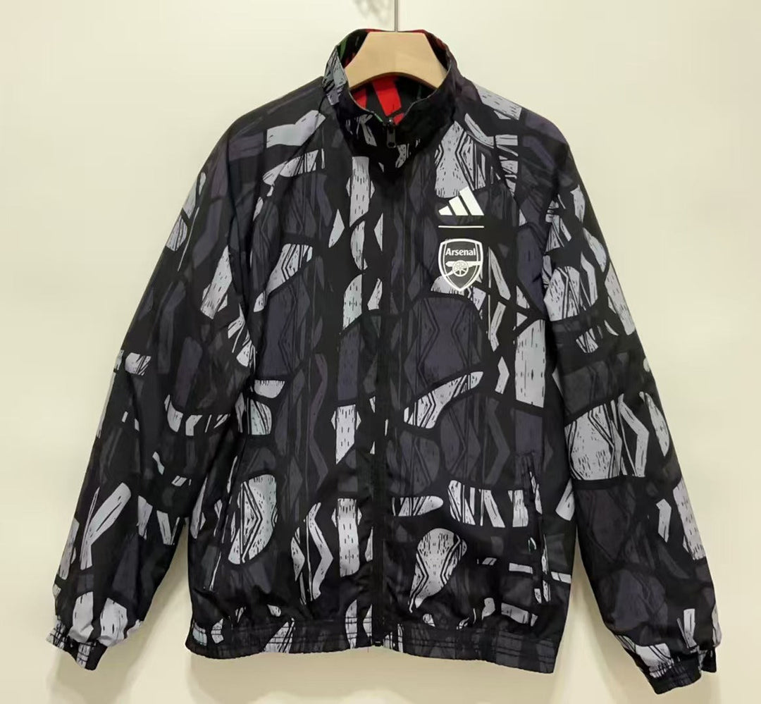 Arsenal Reversible Windbreaker Jacket - Red/Black