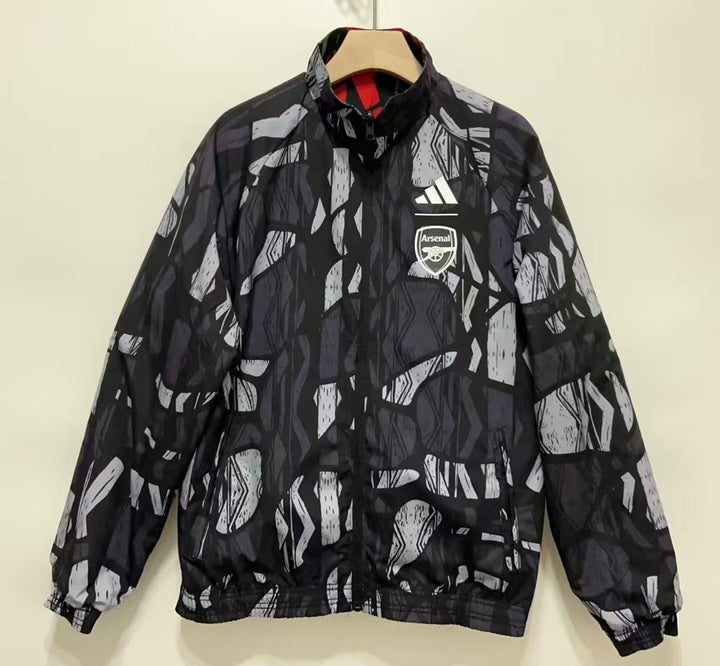 Arsenal Reversible Windbreaker Jacket - Red/Black