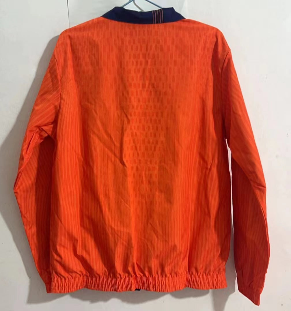 Netherlands 2024/25 Reversible Windbreaker Jacket - Orange/Navy Blue