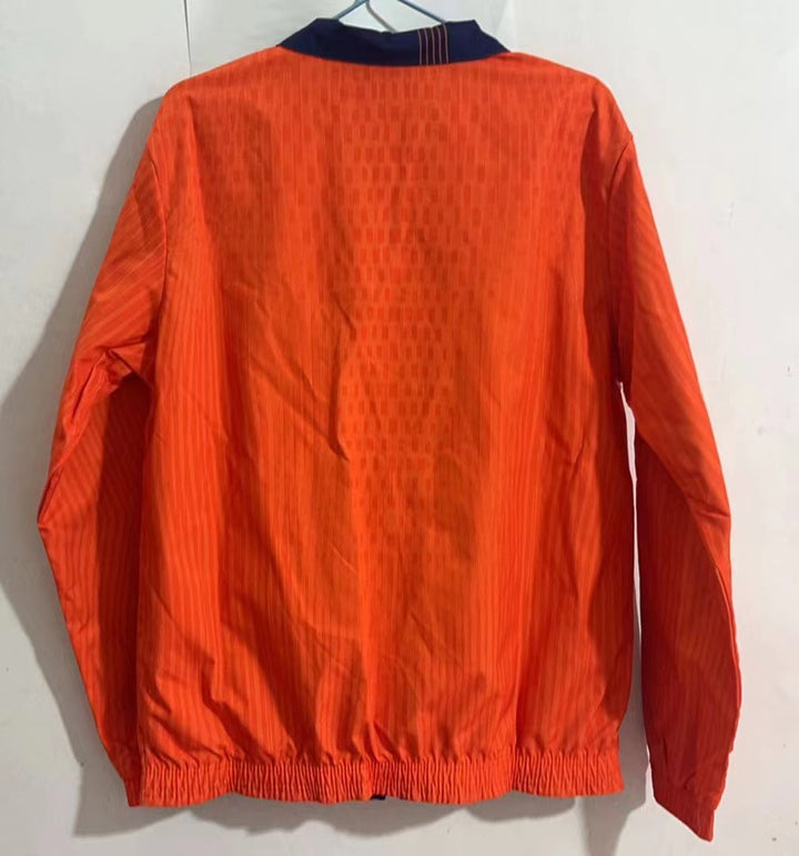 Netherlands 2024/25 Reversible Windbreaker Jacket - Orange/Navy Blue
