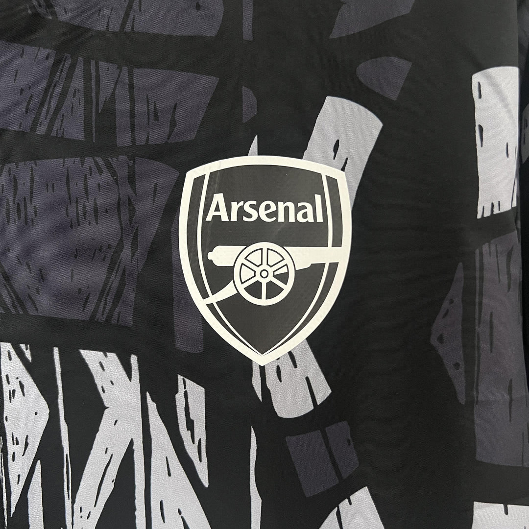 Arsenal 2024/25 Windbreaker Jacket - Black/Gray
