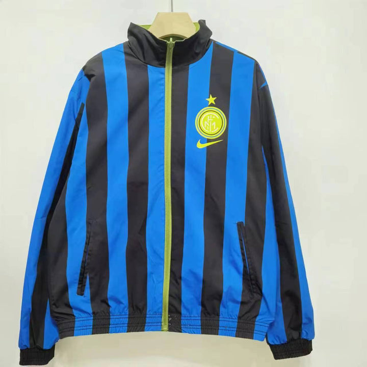 Inter Milan Reversible Windbreaker Jacket - Moss Green/Blue