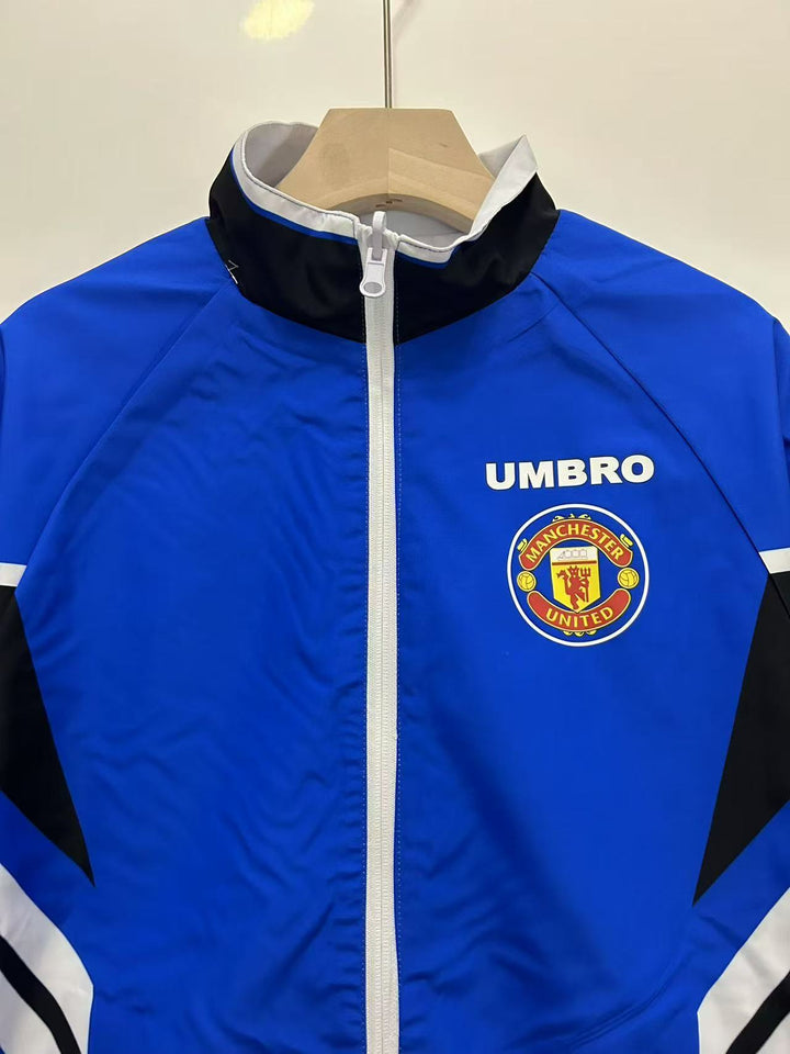 Manchester United 1996/97 Reversible Windbreaker Jacket - Blue/Gray