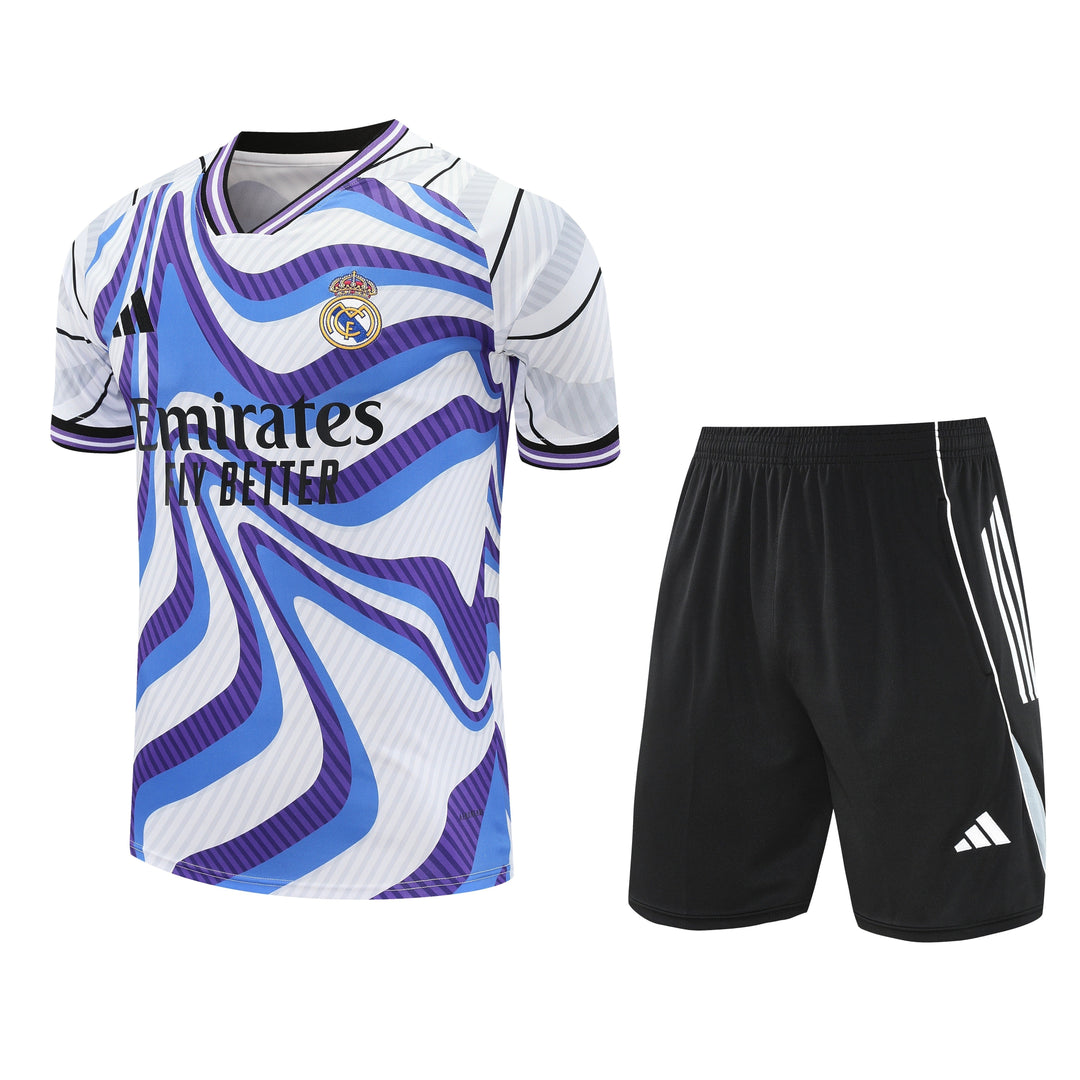 Real Madrid 2025/26 Training Kit - White/Blue