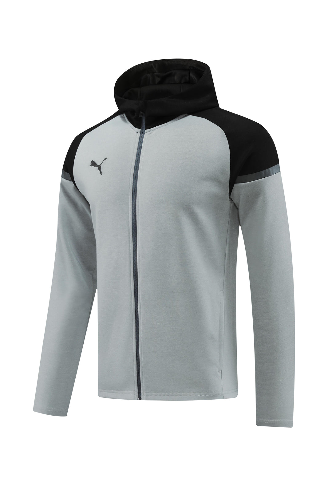 Puma Tech Fleece Jacket - Light Grey/Black