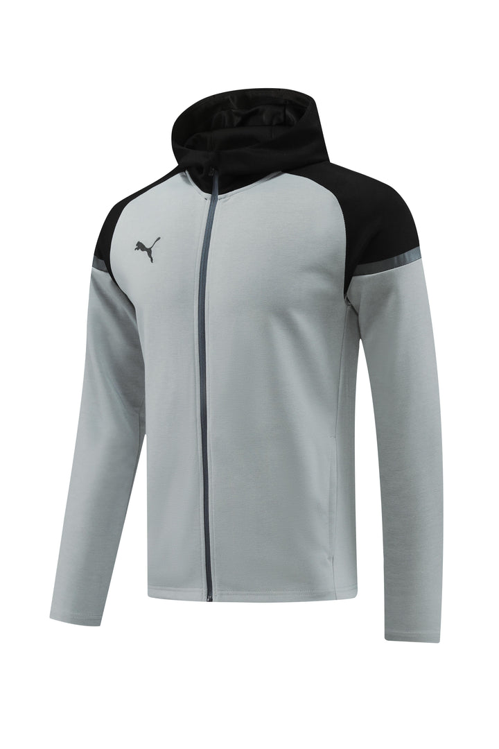 Puma Tech Fleece Jacket - Light Grey/Black