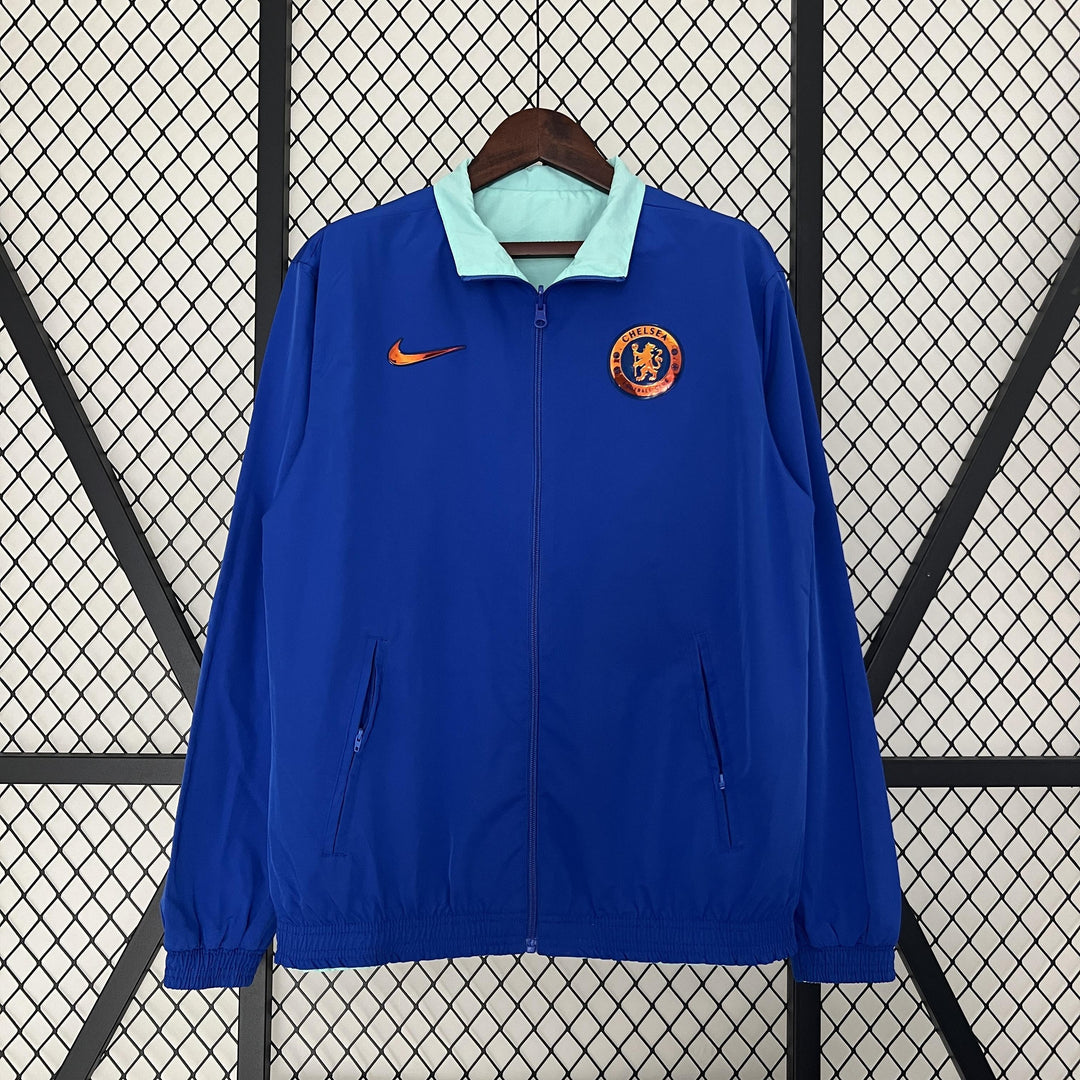 Chelsea Reversible Windbreaker Jacket - Blue/Turquoise