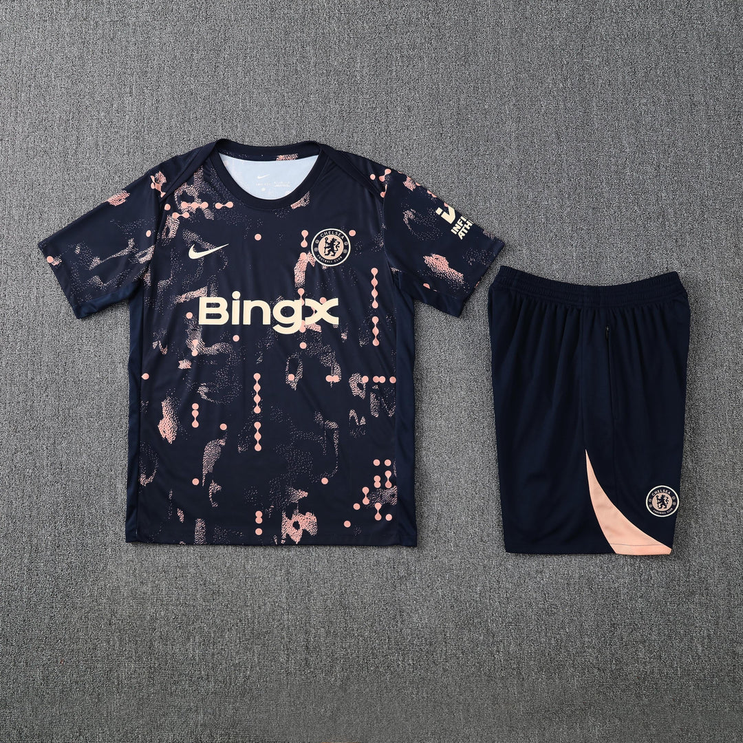 Chelsea 2025/26 Training Kit - Navy Blue/Salmon