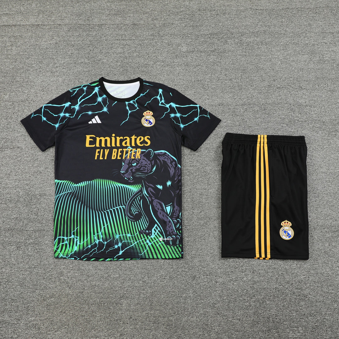 Real Madrid 2024/25 Training Kit - Black/Green
