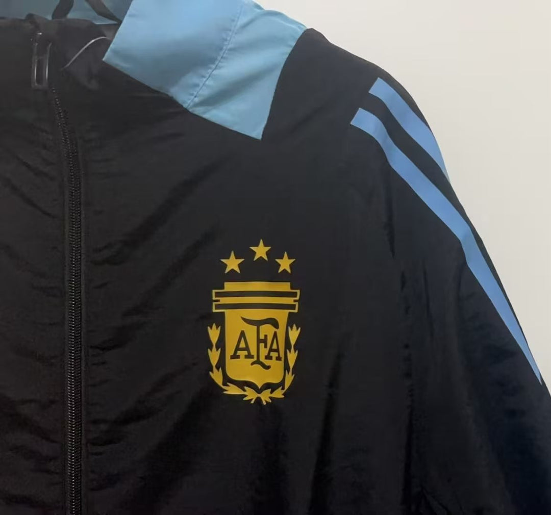 Argentina Windbreaker Jacket - Black