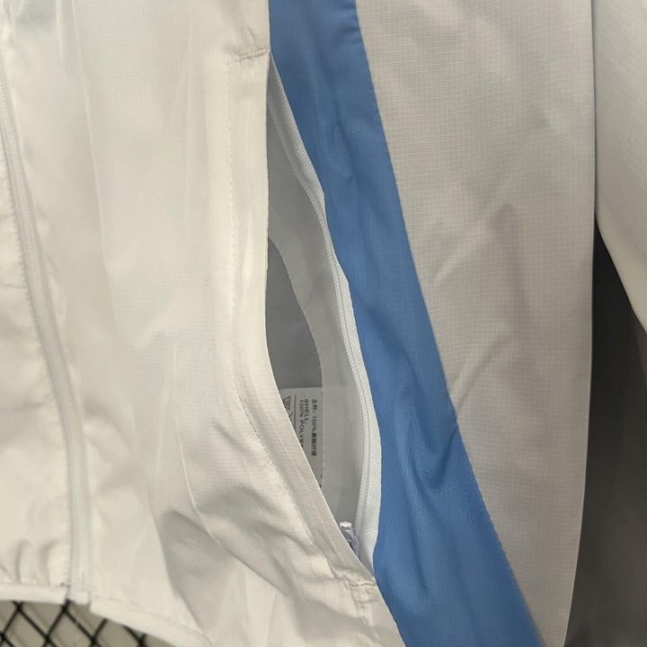Argentina Reversible Windbreaker Jacket - Dark Blue/White