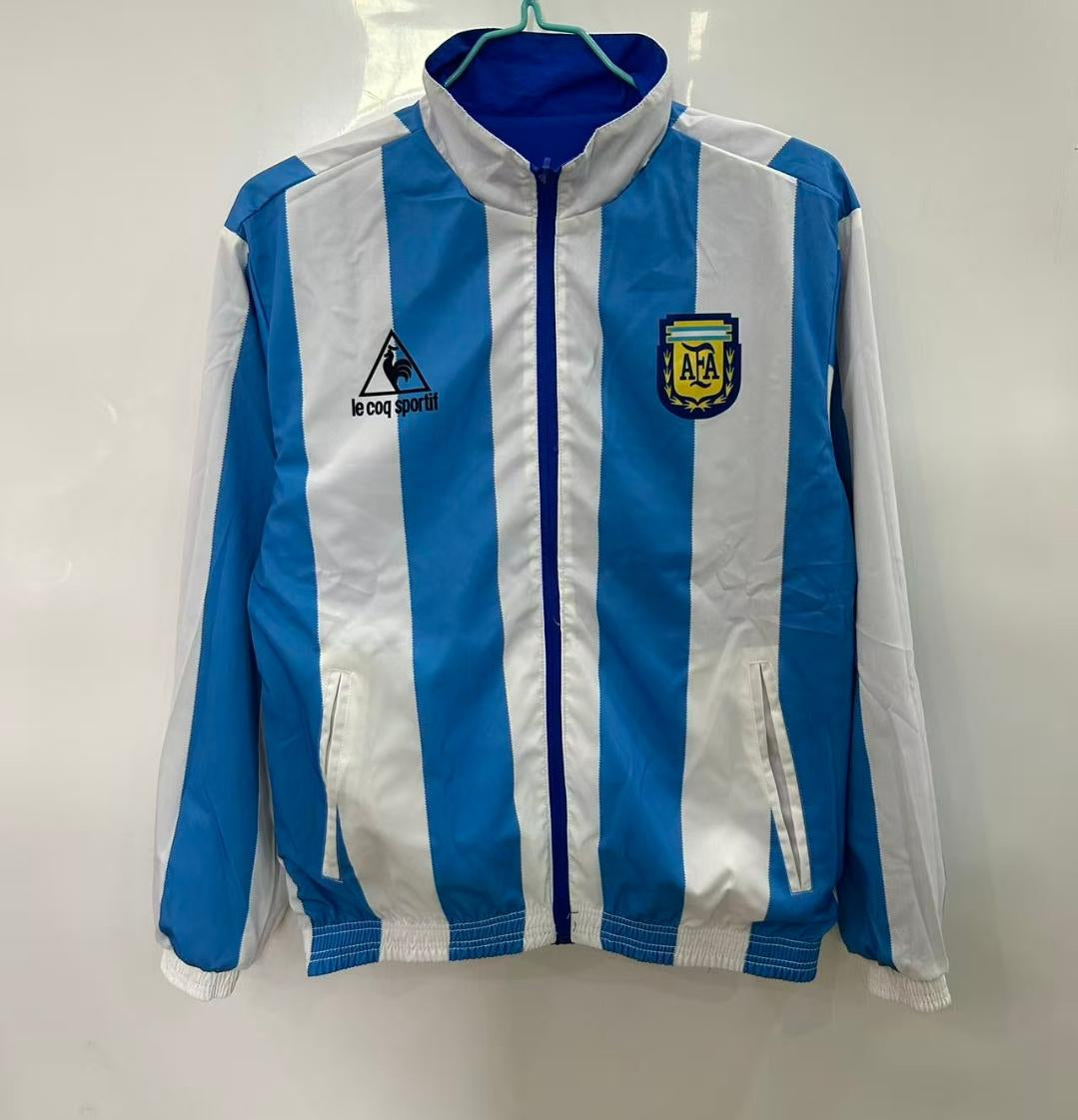 Argentina 1986 Windbreaker Jacket - Light Blue/White