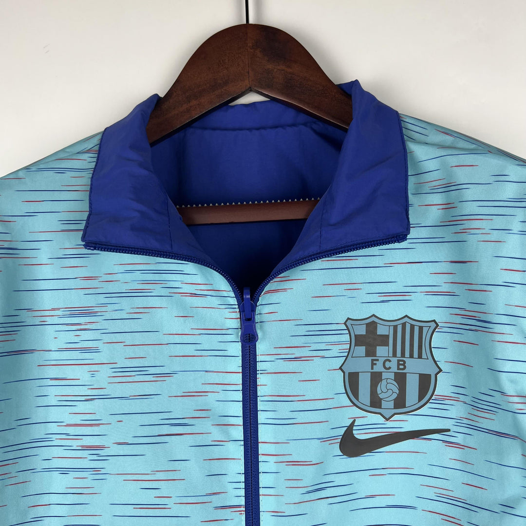 Barcelona Reversible Windbreaker Jacket - Blue/Turquoise