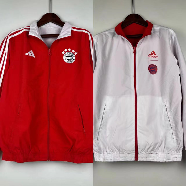Bayern Munich Reversible Windbreaker Jacket - Red/White