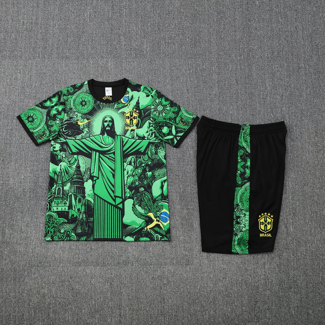 Brazil 2025/26 Training Kit - Black/Green