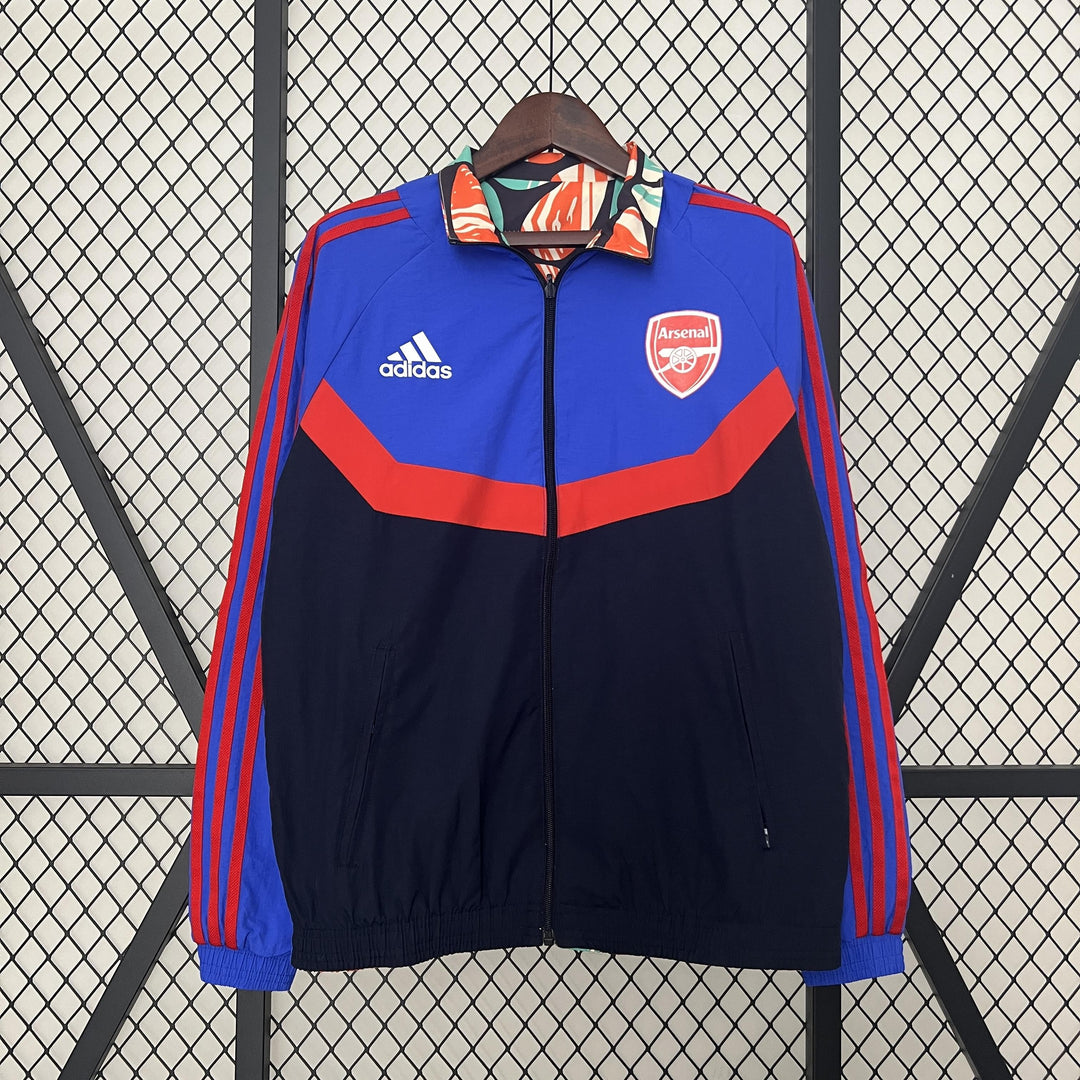 Arsenal 2024/25 Reversible Windbreaker Jacket - Navy Blue/Off-White