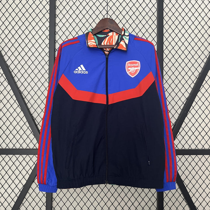 Arsenal 2024/25 Reversible Windbreaker Jacket - Navy Blue/Off-White