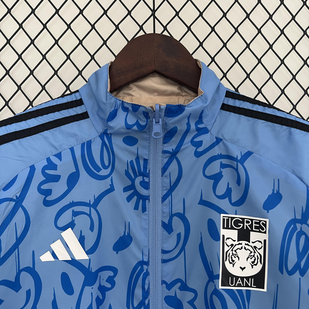 Tigres Reversible Windbreaker Jacket - Light Blue/Beige