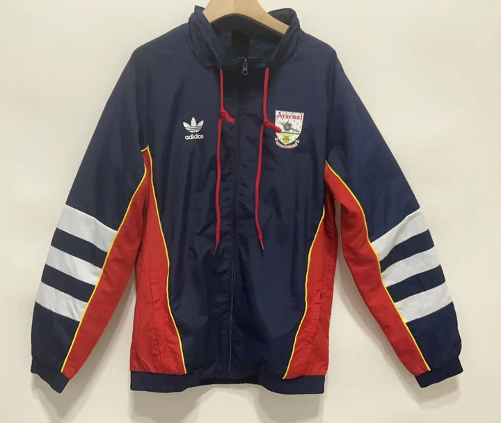 Arsenal Windbreaker Jacket - Navy Blue/Red II